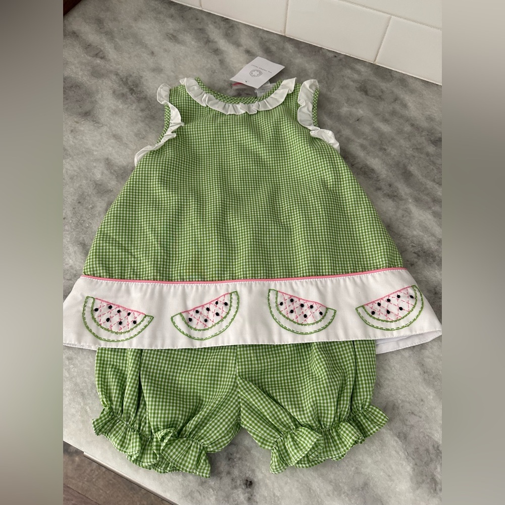 Green Gingham two piece